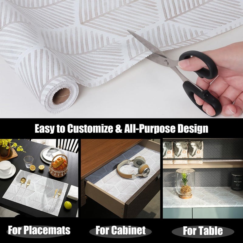 Amiitay Shelf Liners for Kitchen Cabinets, 24IN x 10FT Non Adhesive and Strong Non-Slip Shelf Cabinet Drawer Liners for Kitchen Wire Fridge, Waterproof Shelf Drawer Liner,Easy to Clean - Image 5